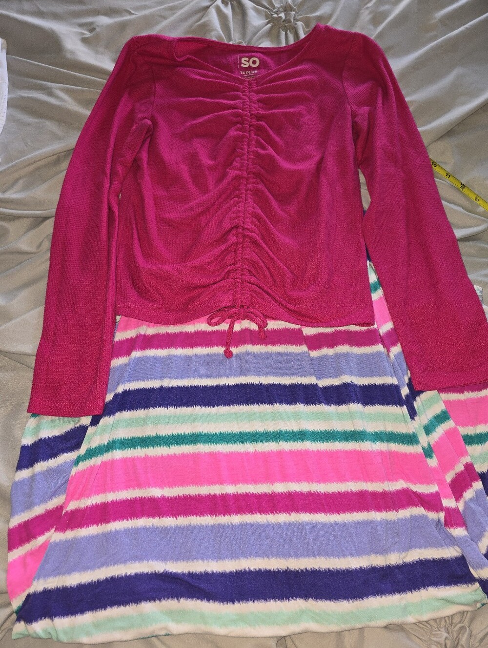 Beautiful Colored Maxi Skirt With Blouse.